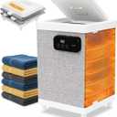 ZonLi 35L Large Towel Warmers,Luxury Foldable Towel Warmer for Bathroom, Auto Shut Off, Fits Up to 3 Oversized 40"X70" Towels,Portable Housewarming Gift (Grey)