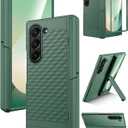 Miimall for Samsung Galaxy Z Fold 7 Case with Screen Protector & Hinge Protection & Kick Stand, Full Body Screen Cover, Ultra-Slim Anti-Drop Shockproof Rugged Phone Case for Galaxy Z Fold 7, Green