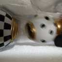 Jenaai 24" Large Black and White Checkered Decor Resin Home Halloween Decor