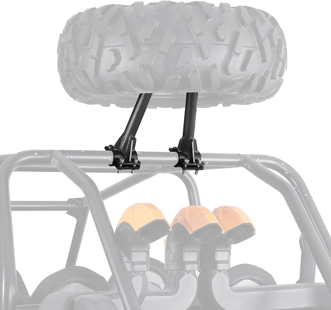KEMIMOTO UTV Spare Tire Holder Spare Tire Mount Compatible with Polaris RZR XP 1000 / XP4 1000 / XP Turbo / XP4 Turbo Fits 1.5''-2'' Round Roll Cage(Not Suitable for 2024)