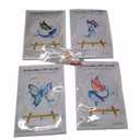 Huacan 4 Set Christmas Embroidery Kit Beginner Hand Embroidery Set for Home Decor, Includes Fabric Hoop (Butterfly)