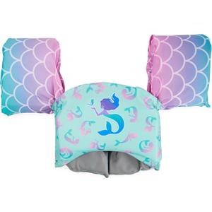 SwimWays Swim Trainer, US Coast Guard Approved Life Vest Kids Swim Vest (Mermaid)