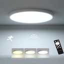 12 Inch Motion Sensor Ceiling Light Wired,24w Flush Mount Light Fixture Round, Motion Sensor Light Indoor for Closet Hallway Porch Laundry Basement Garage Pantry, 3000k/4000k/6000k White