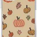Watercolor Pumpkin Fall Leaves Case Compatible with iPhone 14, Cute Halloween Vibe Case for iPhone 14, Trendy Unique Design TPU Bumper Cover Case