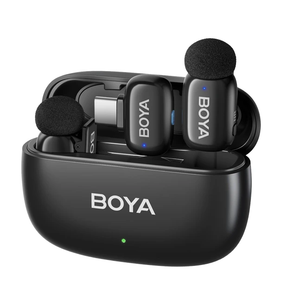 BOYA mini 2 Wireless Lavalier Microphones for iPhone 15/16/17 & Android, AI Noise Cancellation, App Control, 30H Battery Life with Charging Case, Lapel Microphone Wireless for Video Recording Vlogging