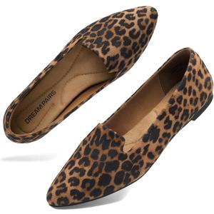  Women's Pointed Toe Business Dressy Flats, Size 6