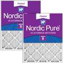 Nordic Pure 20x20x1 Pleated MERV 8 Air Filters 2 Pack