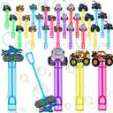 24 Pcs Monster Truck Theme Bubble Wands - Off-Road Truck Themed Bubble Makers, Piata Stuffers & Goodie Bag Fillers for Off-Road Themed Gatherings, Outdoor Adventures & Party Celebrations