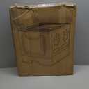 Foldable Cat Litter Box with Lid, Enclosed Potty, Large Top Entry Anti-Splashing Toilet, Easy to Clean Including Litter Scoop and 2-in-1 Cleaning Brush (Blue)