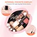 2 x Makeup Bag, Wide-open Cosmetic Bag, Toiletry Bag for Women, Travel Essentials Organizer, Compact Lightweight for Daily Use (Pink)