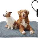 INVENHO Extra Large Pet Heating Pad, Adjustable Temperature Waterproof Dog Cat Heating Pad with Timer, Electric Pet Heated Mat (XL: 47" x 28", Grey)