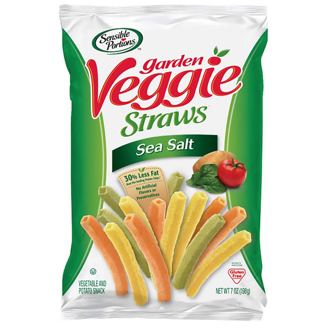 Sensible Portions Garden Veggie Sea Salt Straws, 7 oz (EXP 03/03/26)