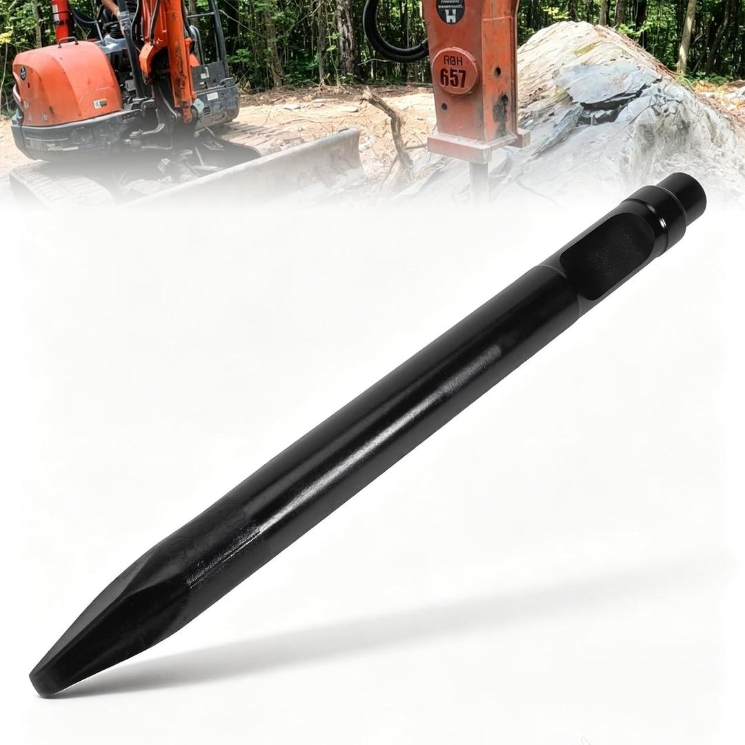 34mm Wedge Breaker Chisel Tips Compatible with Mini Excavator Hydraulic Hammer Tool Bit Conical Chisel Mini Digger Replacement