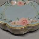 Winoo Design Floral Paper Plates - 48 PK - 9 Inch Flower Party Plates Floral Disposable Plates for Tea Party Baby Shower Brial Shower Birthday Wedding