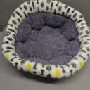AIWIKIDE Super Soft Small Dog & Cat Bed, Anti-Anxiety Puppy Cuddler, Cozy Round Fluffy Plush Pet Bed, Machine Washable Faux Fur Donut Cuddler, Grey
