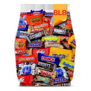 Assorted Chocolate Variety Pack - 8lb Bulk Candy Individually Wrapped Christmas Candy for Stocking Stuffers, Party Favors, Parades, Gift Bags & Piata's - 8 Pounds of Mixed Candies - Bulk Chocolate Box, BBD: 05/2026