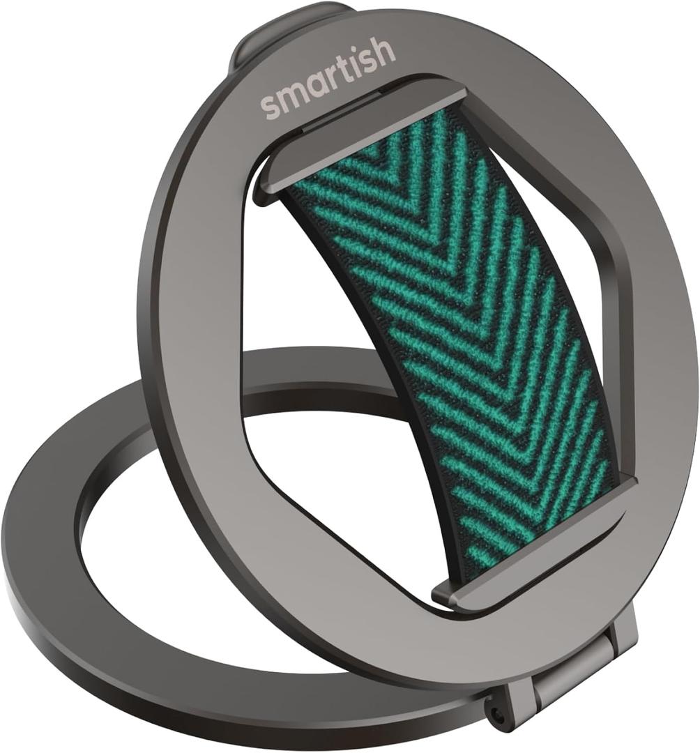 Smartish MagSafe Grip Kickstand - Quickstand - Magnetic Cell Phone Finger Loop Grip - [Dual-Sided Magnets] Ring Holder Mount w/MagSafe Adapter Kit for Apple iPhone Accessories - So Jaded