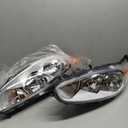 Headlight Assembly for ford Fiesta 2014-2018 Onyx Black Housing Clear Lens Driver and Passenger Side Headlamp D2BZ13008H
