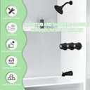 39619 Bathtub Shower Handle Remodel/Rebuild Trim Kit, Shower Knob 3 Piece for Price Pfister Verve Faucets, Includes 12H-2H, 12H-2C, 12H-18D Stems and Tubs knob Handle and Flange Base (Matte Black)