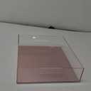 J JOYSAY Pale Pink Serving Tray with Handles Decorative Ottoman Tray Rectangle Acrylic Tray for Knitting Basket Crochet Accessories and Supplies