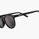 goodr It's Not Black It's Obsidian Polarized Round Sunglasses for Men & Women, Small Sized (Circle G), Black Solid Frames with Black Mirrored Reflective Lens, UV400 Protection, No Slip, No Bounce