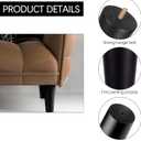 TURSTIN 8 Pieces Furniture Legs 8 Inches Round Solid Wood Furniture Feet with M8 T-Nuts Couch Legs Sofa Leg Replacement Leg for Armchair, Cabinet, Chair, Dresser or Home DIY Projects, Black