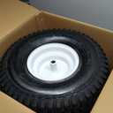 20x8-8 Lawn Mower Tires with Rim (3/16" Keyway), Replaces for Natural Rubber Turf Tires 20x8.00-8 (check Tire Sidewall) Pneumatic 4 Ply Tubeless |3.5" Offset | Bore ID 3/4"|965 Pounds Capacity (2 Pcs)