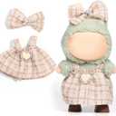 4 x AICase for 17cm Doll Clothes/Outfit,2 Piece Set Premium Luxury Chic Dress Clothing,Girls Stylish Adorable Dolls Clothes Accessories (No Doll)_01