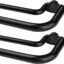 Double Curtain Rods 2 Pack 48 to 84 Inches, HOTOZON Blackout Double Curtain Rods for Windows 36 to 80 Inches (3-6.6 ft), 6/8 Inches Wrap Around Room Darkening Telescoping Drapery Rod, Black