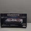 OVENTE Electric Countertop Double Burner, 1700W Cooktop with 6" and 5.75" Stainless Steel Coil Hot Plates, 5 Level Temperature Control, Indicator Lights and Easy to Clean Cooking Stove, Black BGC102B