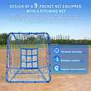 Volleyball Baseball Rebounder Net, Softball Rebounder Pitchback Net Quick Adjustments, Quick Adjustments Lacrosse Bounce Back Practice Equipment, Ideal for Outdoor Indoor and Backyard Training (5FTx4FT)