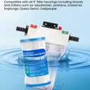BAOSHISHAN Cold Plunge Water Filter, 5'' Housing with 1/2" FNPT Ports, Includes 3x20 Micron Pleated Cartridge,2 Fittings,Wrench,6.5ft Water Hose Easy Installation with Ice Bath Tubs and Chillers