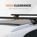 COWVIE 47 Inch Aluminum Roof Rack Cross Bars for Raised Side Rails, Adjustable Cargo Bars with Keyed Locks, Hold 198 LBS Capacity, Compatible with Ford Explorer/Toyota RAV4, Black