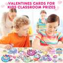 2 x Valentines Day Gifts for Kids, Valentines Unicorn Donut Erasers with Cards, Classroom Exchange Prizes & Party Favors, Ideal Valentine Gifts for Boys Girls, School Classroom Prize Exchange (Ice cream)