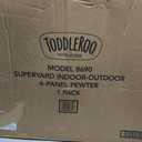Toddleroo by North States - Superyard Baby Play Yard: Freestanding 6-Panel Baby Playpen - Indoor or Outdoor Use - Made in USA - Encloses Up to 18.5 Square Feet - 26 Inches Tall - Light Gray