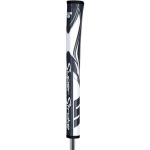 SuperStroke Zenergy Pistol Tour Golf Putter Grip with No Taper Enhanced SPYNE Technology, New Multi-Zone Texturing and Tech-Port (Pistol 2.0, Grey/White)