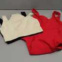 OQQ Women's 3 Piece Bodysuits Sexy Ribbed Sleeveless Square Neck Tank Tops Leotard 2025 Trendy Outfits, size S