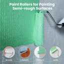 Mister Rui Microfiber Paint Roller Covers 4 Inch, 40 Pack Small Paint Roller Covers with Roller Frame Kit, Mini Paint Rollers for Painting Walls, Paint Supplies for House Painting