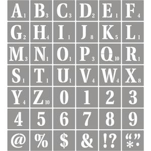 5 x 1 Inch Letter Stencils for Painting - 42 Pack Scrabble Alphabet Letters Numbers Templates with Signs for Painting, Reusable Scrabble Tiles Stencils for Chalkboard Wood Crafts & Wall Decor
