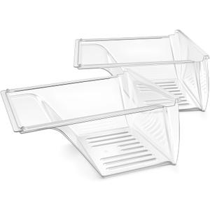 PENSUN Upgraded 240337103 Refrigerator Crisper Drawer Replacement Compatible with Frigidaire Fridge, Clear Crisper Bin Shelf Drawer Replaces 240337100, 240323007, AP2115741-2 Pcs