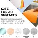 Swedish Wholesale Dishcloths Reusable 8" x 7" Sponge Cloths, Bulk 10 Pack of High Absorbent Cellulose Dish & Kitchen Cleaning Hand Towels, Wring to Dry & Machine Wash, Odor Resistant, Orange