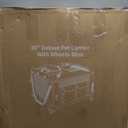 PEGIC 30IN Soft Collapsible Dog Crate w Detachable Wheels, Rolling Travel Dog Crate for Medium Breed Dogs, Portable Dog Kennel with Mesh Windows, Indoor & Outdoor Uses