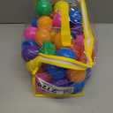 Hovenlay Ball Pit Balls Phthalate Free BPA Free Crush Proof Plastic - 7 Bright Colors in Reusable Play Toys for Kids with Storage Bag