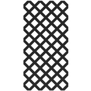 Barrette 2' H x 4' W Classic Black Lattice, 
Tolerant of extreme heat and cold
Available in a variety of colors
Grid opening: 2-7/8 in.