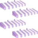 Boao 4 Pack Circus Awning Decoration 3D Stripe Cardboard Awning Carnival Wall Decor Circus Party Favors for Lemonade Stand Bakery Ice Cream Truck Bulletin Board Decor(Purple and White)