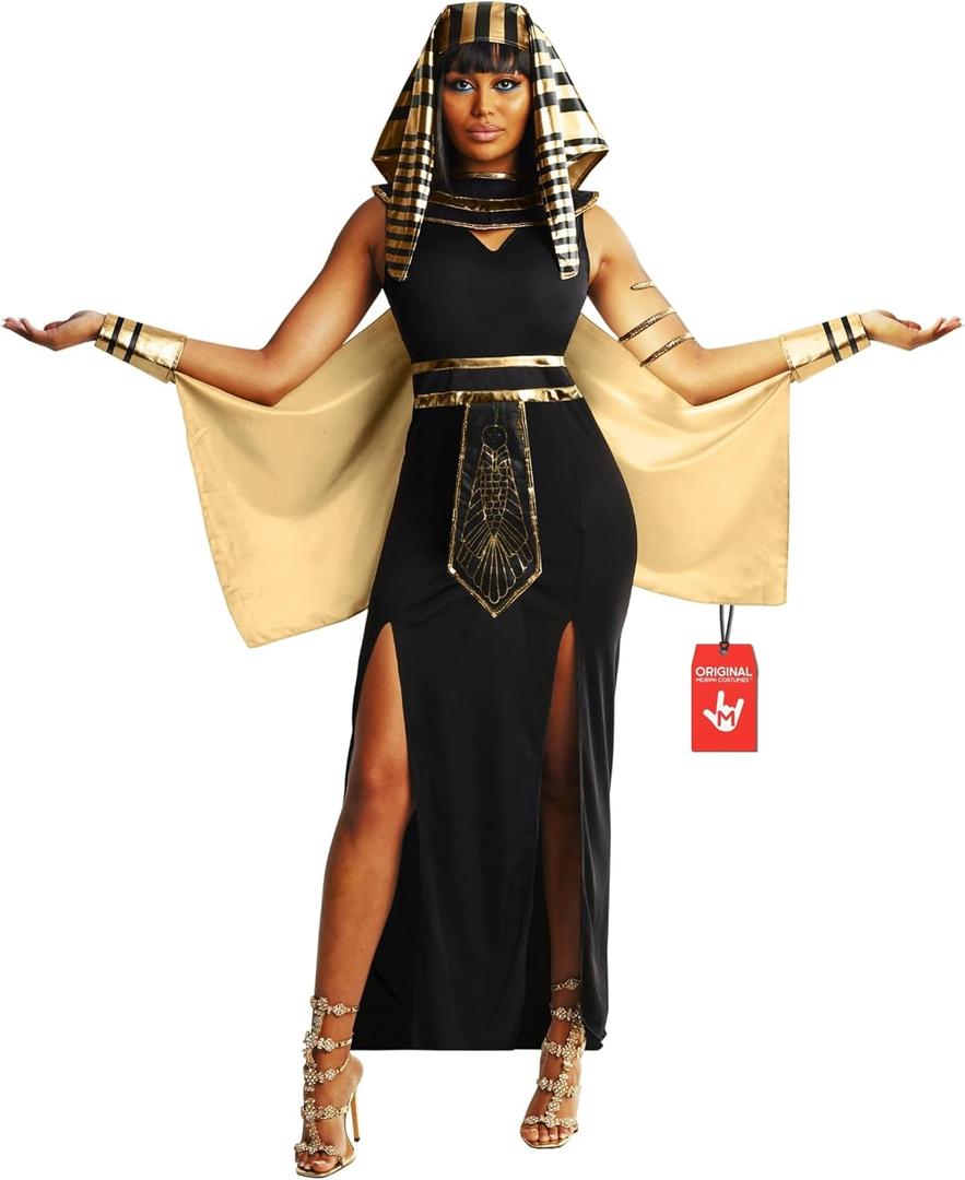 Morph Cleopatra Costume Women, Egyptian costume womens, Egyptian Goddess Costumes, Halloween Costumes For Women Adult (3X-Large)