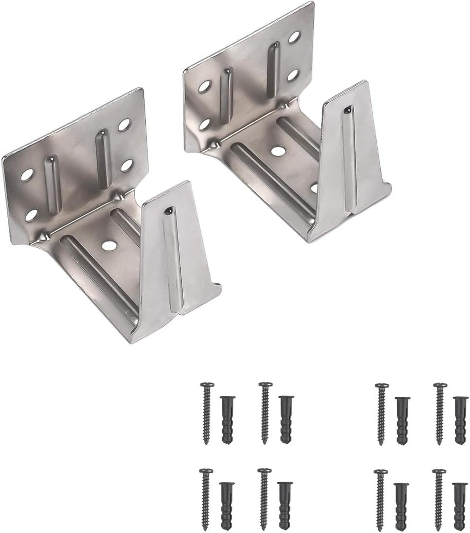 Center Support Bracket for 2" Horizontal Blinds  Fits 2" x 2 1/4" Headrail  Ceiling, Inside & Outside Mount  Compatible with Wood, Faux Wood, Venetian Blinds  Includes Screws (Pack of 2)