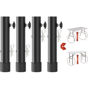 Folding table risers for Folding Tables Straight/Bent Leg, Durable Folding Table Leg Extensions 2 Levels/Heights Table Leg extenders-All for Treating Your Back pain(4-pack) (7.8 In (20cm)