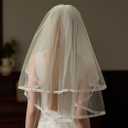 2 Tier Wedding Veil Bachelorette Party Veil With Comb Short Veils for Brides Veils for Women Wedding
