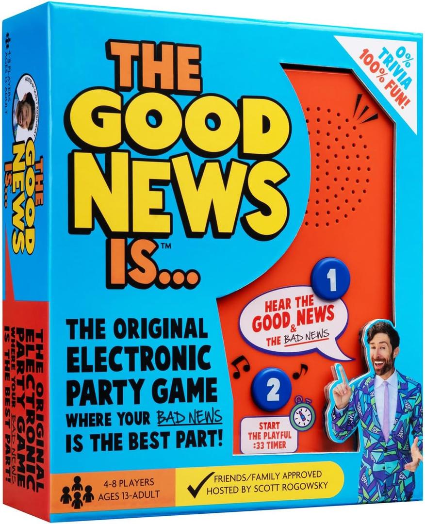 THE GOOD NEWS ISThe NEW Electronic Party Game for Humorous, Button-Pushing, Time-Ticking Fun with Friends & Family | Ages 13+ | 0% Trivia, 100% Fun | Icebreaker & Conversation Starter